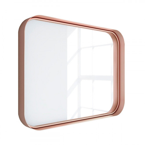 Espejo enmarcado rectangular Kende oro, rosa 80 x60 cm