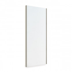 Espejo escamoteable de acero gris / plata de 34x100cm