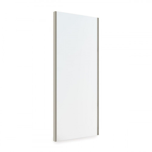 Espejo escamoteable de acero gris / plata de 34x100cm