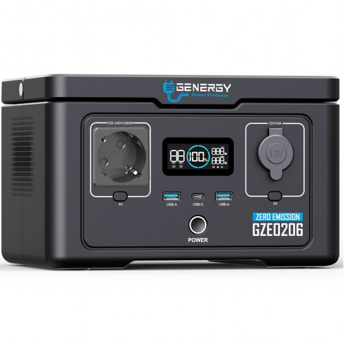 Estación Energía GENERGY GZE0206 Con Salida 600W – Batería 256Wh - Carga Ultrarrápida - 4000 Ciclos Vida Útil