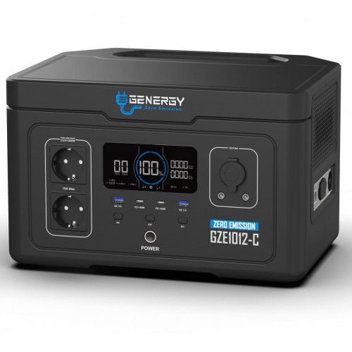 Estación energía GENERGY GZE1012C - Con salida de 1200W (Pico 2400W) - Batería de 992 Wh - Carga ultrarrápida - 4000 ciclos de vida útil