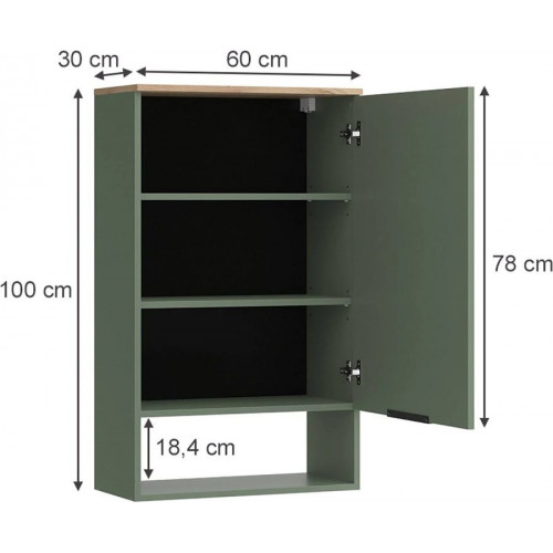 Estante de Pared Wido 60 X 100 cm Con Puerta Vicco