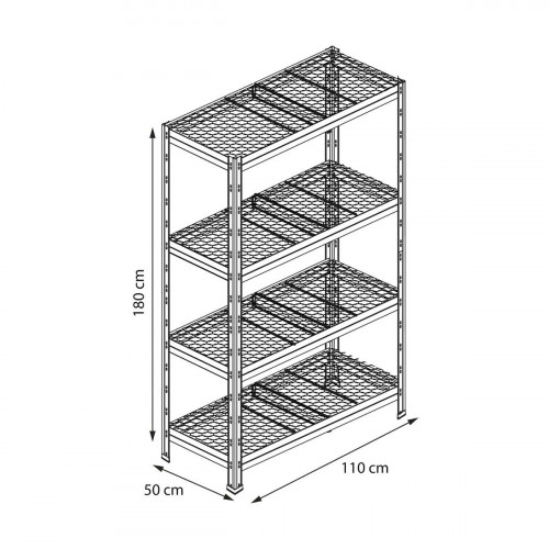 Estantería aluminio para alimentación AR SHELVING de 180x110x50cm 175 Kgs/nivel