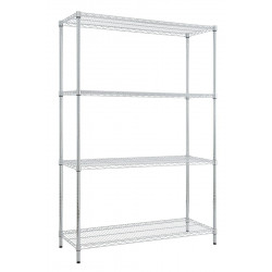 Estantería cromada NSF 180x120x45 Pro 4 Baldas 350Kg