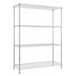 Estantería cromada NSF Pro 180x150x45 4 Baldas 350Kg
