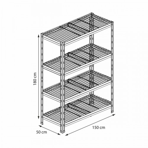 Estantería de aluminio para alimentación AR SHELVING de 180x150x50cm 175 Kgs/nivel