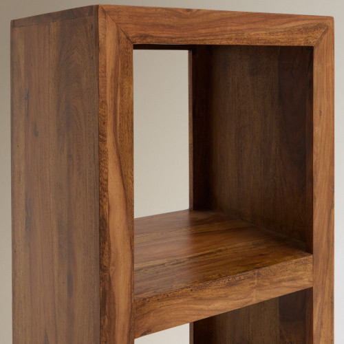 Estantería de madera de palisandro con 2 huecos Bombay EuroVolter Nogal