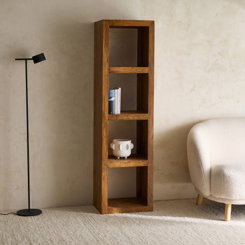 Estantería de madera de palisandro con 4 estantes Bombay EuroVolter Nogal
