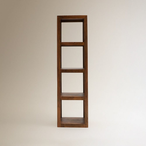 Estantería de madera de palisandro con 4 estantes Bombay EuroVolter Nogal