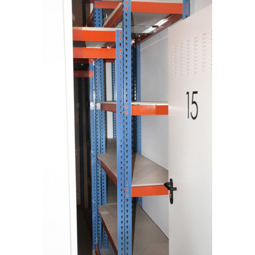 Estantería metálica industrial, 200x150x60 cm, 4 Baldas, 400kg/balda, Azul/Naranja, SimonRack Ecoforte