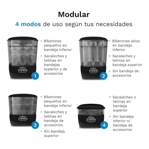 Esterilizador y secador Baby Brezza de biberones Sterylazer + Dryer Advanced Negro
