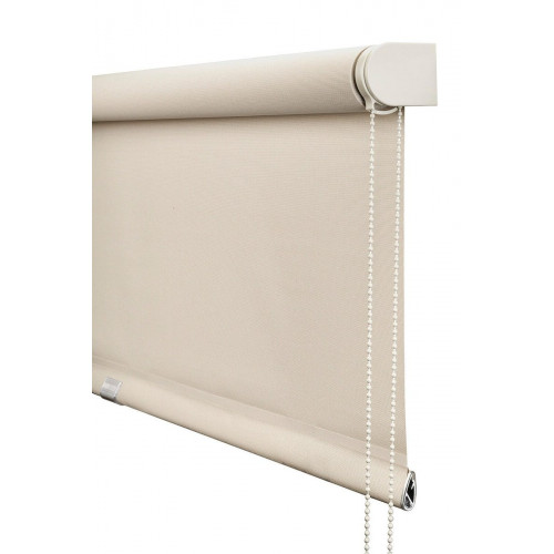 Estor enrollable screen 5% Industry de 240x250 PVC liso beige con cadena. Aislamiento térmico