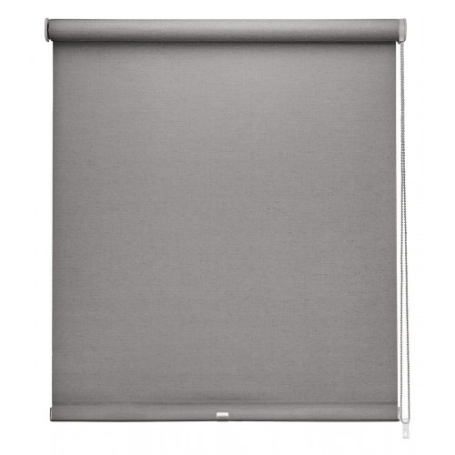 Estor enrollable screen 5% Lino de 240x250 PVC liso gris oscuro con cadena. Aislamiento térmico