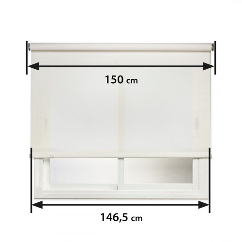 Estor enrollable screen 5% térmico Industry de 150x250cm pvc liso blanco con cadena
