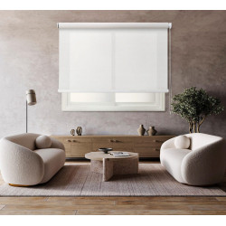 Estor enrollable screen 5% térmico Industry de 220x250cm PVC liso blanco con cadena