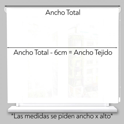 Estor Enrollable Translúcido Screen 5% Térmico Color Blanco 230x250