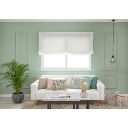 Estor plegable paquetto semi-transparente Fórum 180x250 cm poliéster liso blanco con cadena