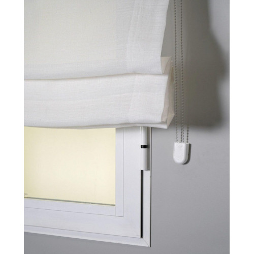 Estor plegable paquetto semi-transparente Fórum 200x175 cm poliéster liso blanco con cadena