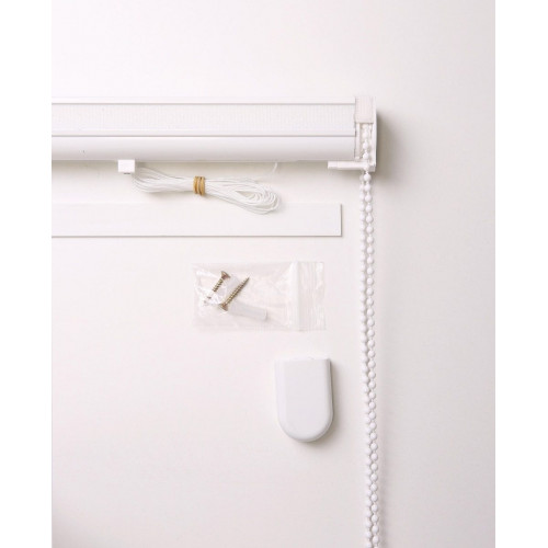 Estor plegable paquetto semi-transparente Fórum 200x175 cm poliéster liso blanco con cadena