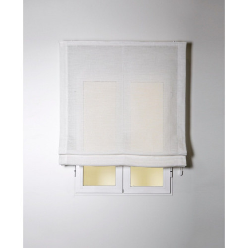 Estor plegable paquetto semi-transparente Fórum 200x175 cm poliéster liso blanco con cadena
