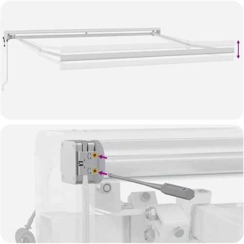 Estructura de toldo blanca de aluminio ×