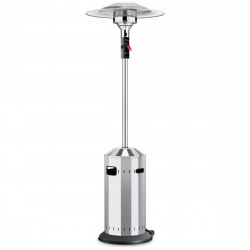 Estufa de gas para terraza y jardín ROMERO GARDEN GNOMO – Acero inoxidable, hasta 35 m², calefacción exterior eficiente