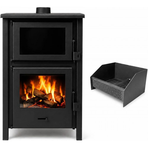 Estufa de leña + convertidor a pellets gratis con horno quartz