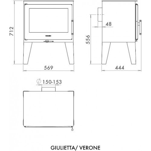 Estufa de leña giulietta ecodesign Panadero
