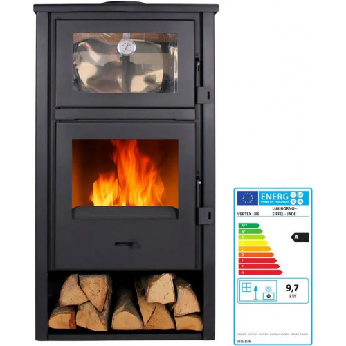 Estufa de Leña Lux con Horno inox