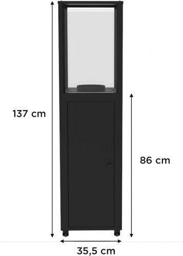 Estufa de pellets para exterior Kekai Capri 35,5x35,5x137 cm Potencia 17200