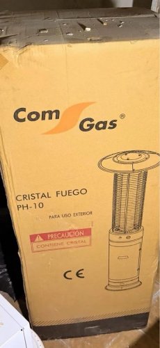 Estufa exterior gas Cilindrica de acero inox. PH10
