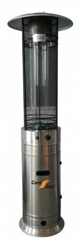 Estufa exterior gas Cilindrica de acero inox. PH10