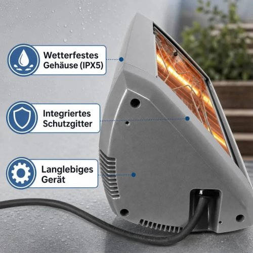 Estufa exterior radiador infrarrojos calefactor infrarrojos Modell HELIOSA 9