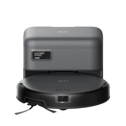 eufy C10 robot aspirador con estación de succión automática, diseño ultraplano 7,3 cm, limpieza alfombras, cepillo extensible para esquinas, vaciado automático, láser y navegación infrarrojos