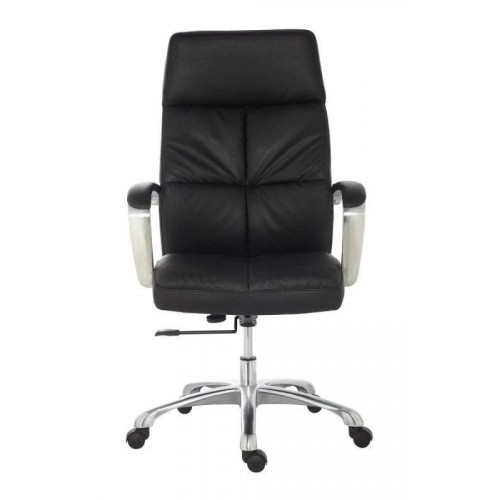 Euromof Dublín Sillón de Oficina Respaldo Alto Ecopiel Negra