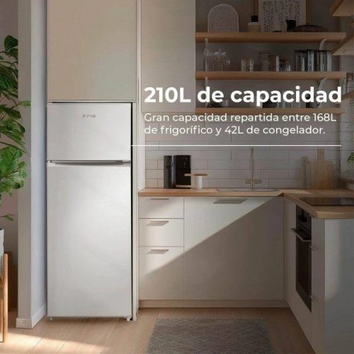 Evvo Frigorífico Combi F41 Blanco 210 L con Motor Inverter
