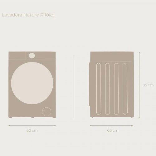 Evvo Lavadora 10 kg Carga Frontal Nature R10
