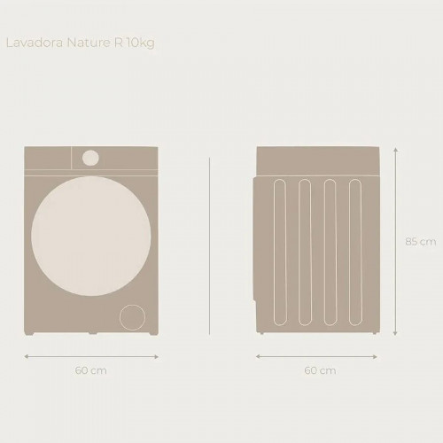 Evvo Lavadora 10 kg Carga Frontal Nature R10x