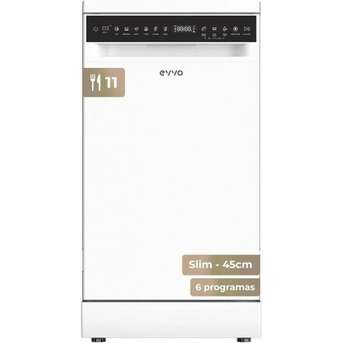 Evvo Lavavajillas Slim D3y 45cm Libre Instalación 11 Cubiertos