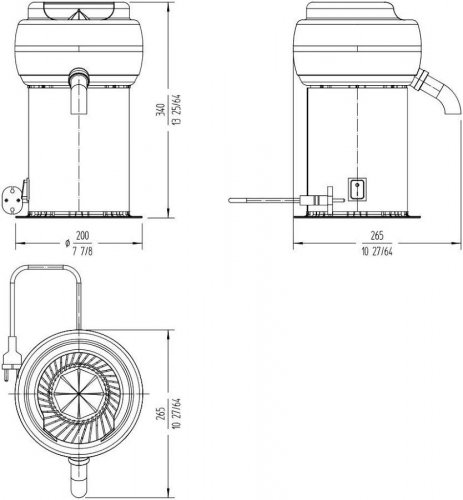 Exprimidor de cítricos ECM Sammic — 230/50/1 UK — Código 3420038