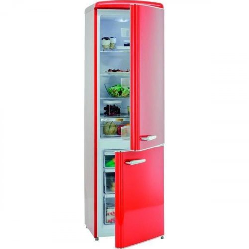 Exquisit RKGC250-70-H-160E - Frigorífico Rojo combi retro 183 x 54.5 cm