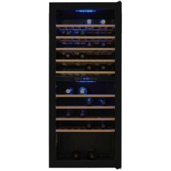 Exquisit WS2-114-GTE-160G - Vinoteca Dos Zonas 114 Botellas 129 x 55,2 x 57,5 Cm Clase G Negro