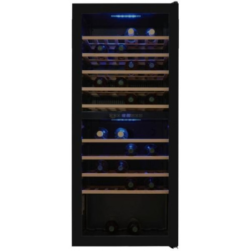 Exquisit WS2-114-GTE-160G - Vinoteca Dos Zonas 114 Botellas 129 x 55,2 x 57,5 Cm Clase G Negro