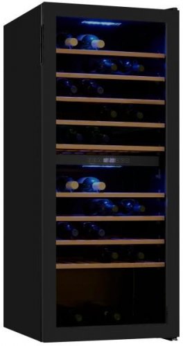 Exquisit WS2-114-GTE-160G - Vinoteca Dos Zonas 114 Botellas 129 x 55,2 x 57,5 Cm Clase G Negro