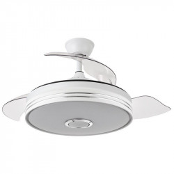 Fabrilamp Matanuska Ventilador de Techo Bluetooth con Luz LED y Mando 32W Blanco