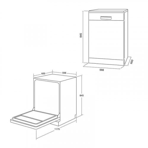 Fagor 3LVF-620 Lavavajillas de 12 cubiertos