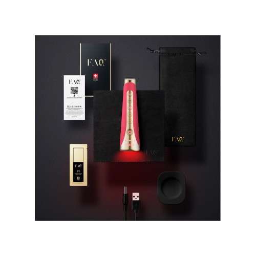 FAQ™ 102 Dispositivo profesional de rejuvenecimiento facial con radiofrecuencia, electroestimulación muscular y terapia de luz LED Pink Ruby Pink Ruby