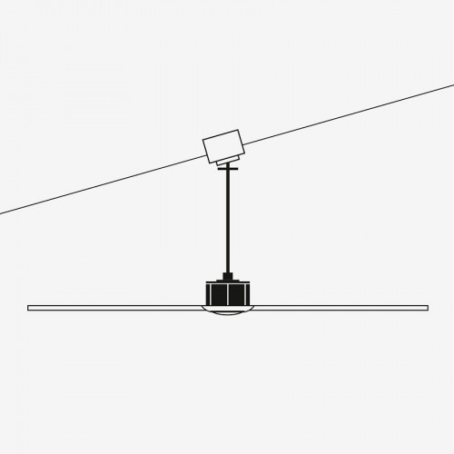 Faro Ventilador de techo Negro Mate justfan