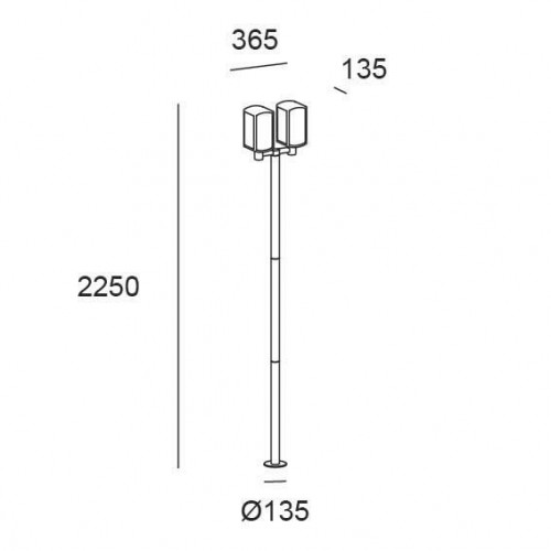 Farola de jardín exterior E27 Daroca Inspire 210 cm aluminio negro resistencia IP54