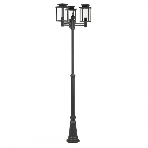 Farola de jardín exterior E27 Meadow Inspire 225 cm aluminio negro resistencia IP44